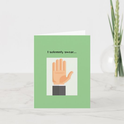 Ich schwöre feierlich karte (Vorderseite)