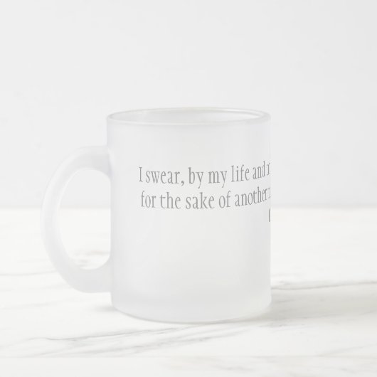 Ich schwöre mattglastasse (Links)