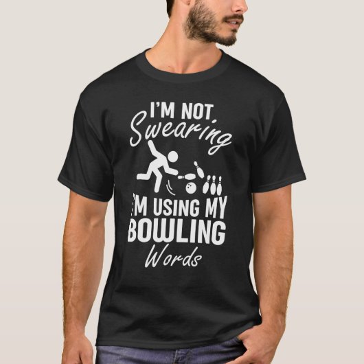 Ich schwöre nicht, dass ich mein Bowling-Wörter-Sp T-Shirt (Vorderseite)