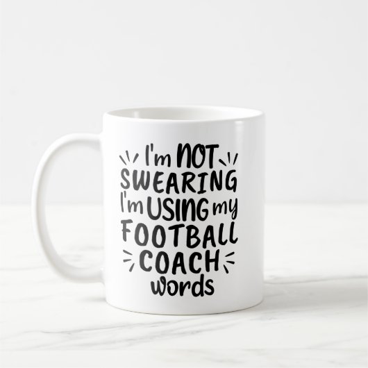 Ich schwöre nicht, dass ich meine Fußball-Coach-Wo Kaffeetasse (Links)