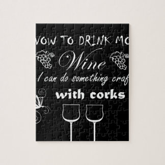 Ich schwöre, um mehr Wein zu trinken, also kann Puzzle