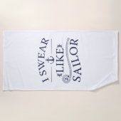 Ich schwöre wie ein Segler Strandtuch (Vorderseite)