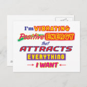 Ich schwüle positive Energiebildkarte Postkarte (Vorne/Hinten)