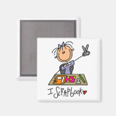 Ich scrapbooke magnet (Vorderseite/Rückseite)
