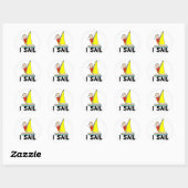 Ich segle Strichmännchen Sticker (Blatt)