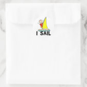Ich segle Strichmännchen Sticker (Tasche)