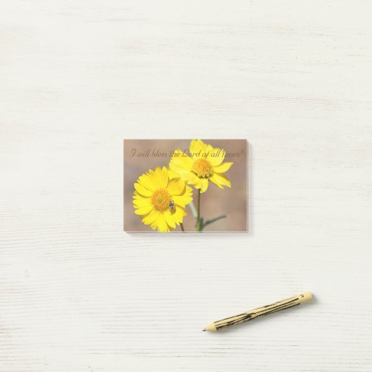 Ich segne den Lord jederzeit Post-it Klebezettel (Auf Schreibtisch)