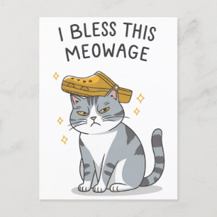 Ich segne diese Katzenhochzeit Lustige Katzenhochz Postkarte