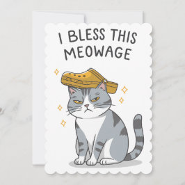 Ich segne diese Meowage Ehe Funny Cat Hochzeit Feiertagskarte