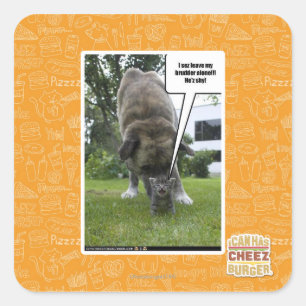 Ich seh, ich verließ meinen Bruder allein Quadratischer Aufkleber