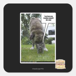 Ich seh, ich verließ meinen Bruder allein Quadratischer Aufkleber