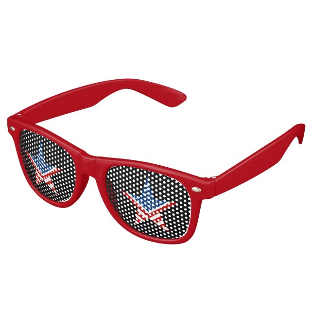 Ich sehe American Flag Star Partybrille (Schrägansicht)
