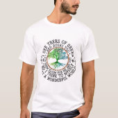 Ich sehe auch Bäume grüner rote Rosen T-Shirt (Vorderseite)
