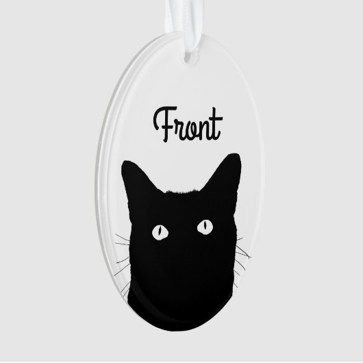 Ich sehe Cat Click to Personalize Ornament (Vorderseite)