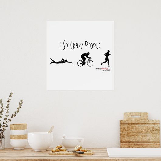 Ich sehe Crazy People Poster (Küche)