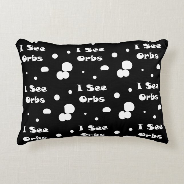 Ich sehe das Kissen mit Orbs-Akzent (Vorderseite)