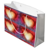 "Ich sehe dein Herz" (große) Geschenktasche Große Geschenktüte (Rückseite Schrägansicht)