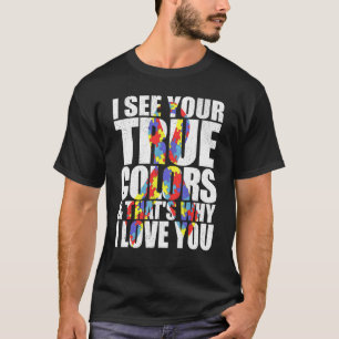 Ich sehe dein wahres Gesicht Band Rätsel Autismus- T-Shirt