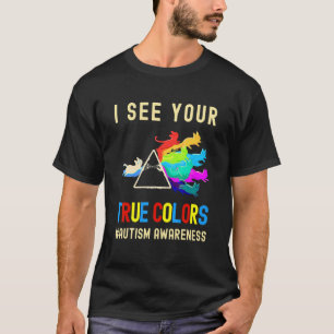 Ich sehe deine wahren Farben Autism Awareness Katz T-Shirt