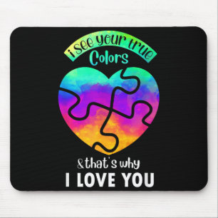 Ich sehe deine wahren Farben, Puzzle World Autismu Mousepad
