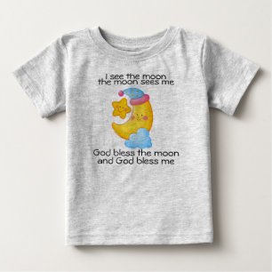 Ich sehe den Mond-Baby-Nachtzeit-Strampler Baby T-shirt