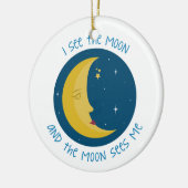 Ich sehe den Mond Keramikornament (Links)