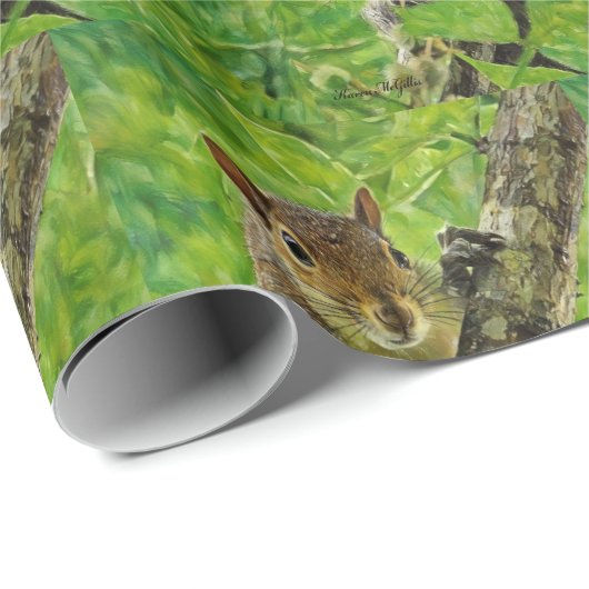 Ich sehe dich Eichhörnchen Geschenkpapier (Rolleneckpunkt)