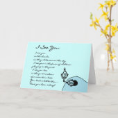 Ich sehe dich - ein lustiges Gedicht über dich Karte (Gelbe Blume)