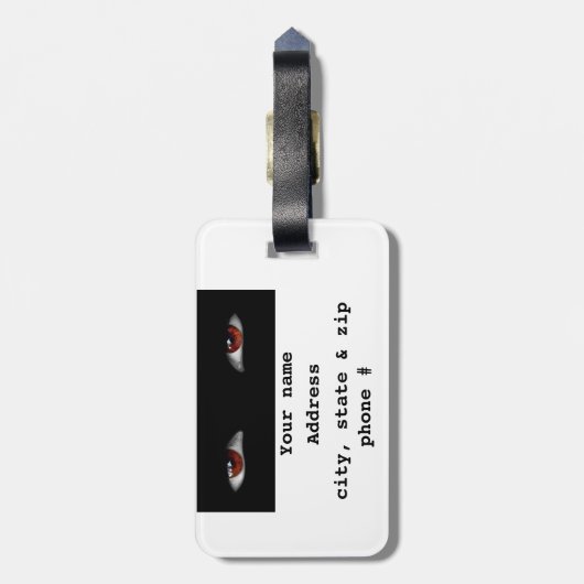 Ich sehe dich gepäckanhänger (Rückseite vertikal)