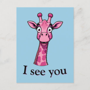Ich sehe dich - Giraffe-Stil Feiertagspostkarte