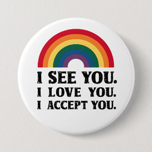 Ich sehe dich, ich liebe dich, ich akzeptiere dich button