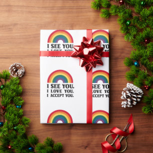 Ich sehe dich, ich liebe dich, ich akzeptiere dich geschenkpapier