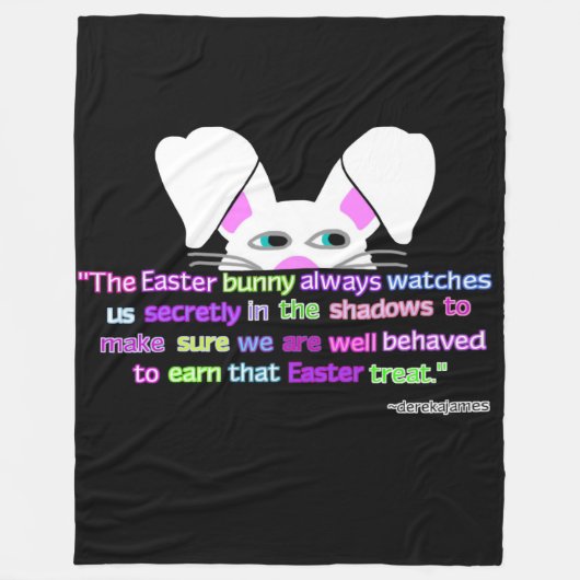Ich sehe dich, Osterhase, große Fleecelanken Fleecedecke (Vorderseite)