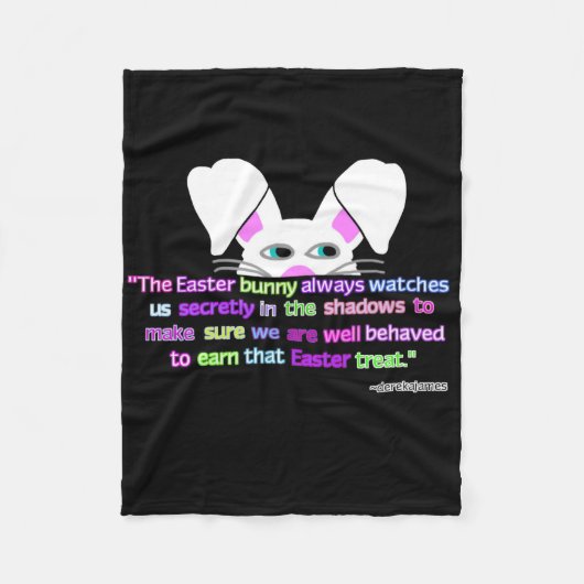 Ich sehe dich, Osterhase, kleine Fleecefelette Fleecedecke (Vorderseite)