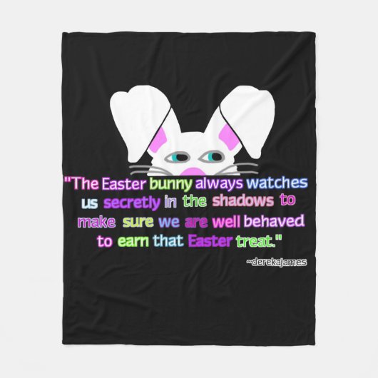 Ich sehe dich, Osterhase Mittelfläschchen Fleecedecke (Vorderseite)