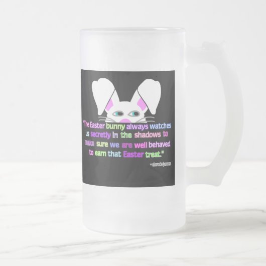 Ich sehe dich, Osterhasen Große Mattierte Glasblas Mattglas Bierglas (Rechts)