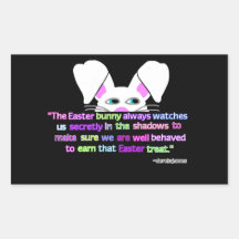 Ich sehe dich, Osterhasen-Rechteck-Aufkleber