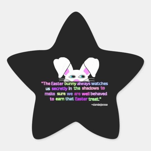Ich sehe dich, Osterhasen-Sternenaufkleber Stern-Aufkleber (Vorderseite)