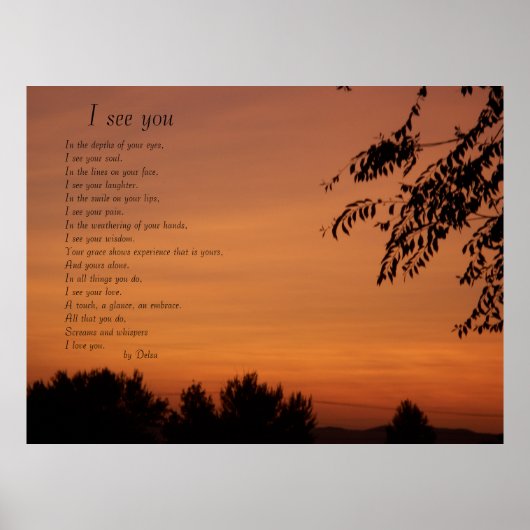 Ich sehe dich poster (Vorne)