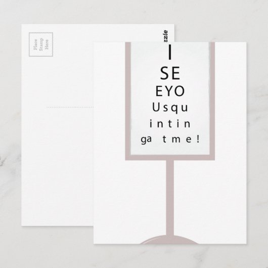 Ich sehe dich postkarte (Vorne/Hinten)