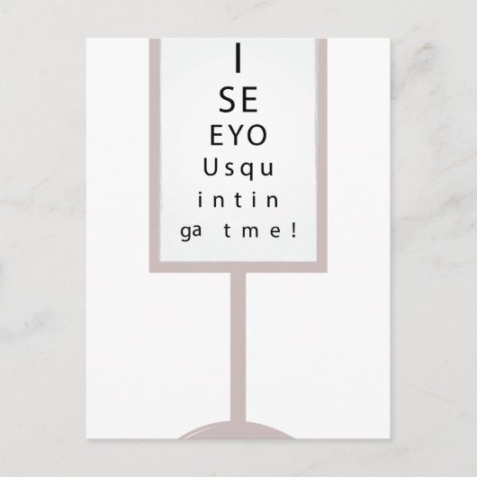 Ich sehe dich postkarte (Vorderseite)