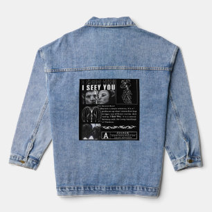 "Ich sehe dich" Seelenverbindung Kunst - Minimalis Jeansjacke