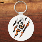 Ich sehe dich. Tiger Eye and Claw Schlüsselanhänge Schlüsselanhänger (Vorderseite)