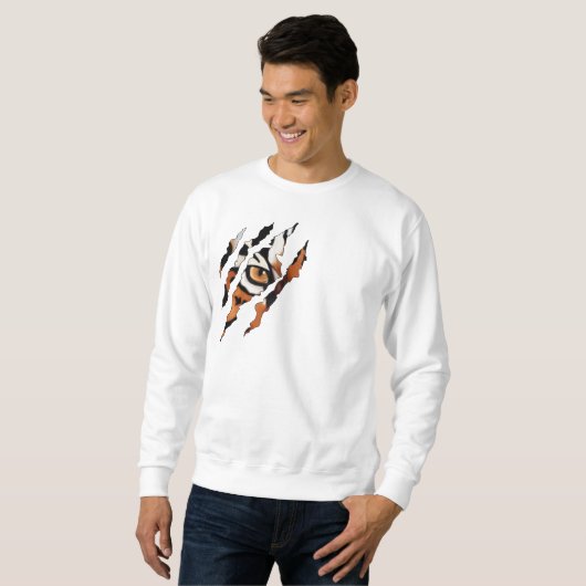 Ich sehe dich. Tiger Eye and Claw Sweatshirt (Vorne ganz)