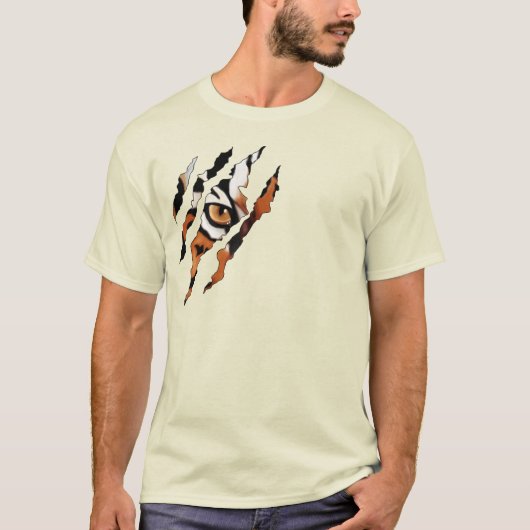 Ich sehe dich. Tiger Eye and Claw T - Shirt (Vorderseite)