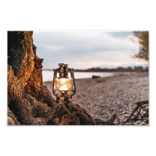 Ich sehe die Lichtleuchte am Meer Fotodruck