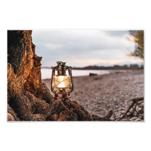 Ich sehe die Lichtleuchte am Meer Fotodruck (Vorne)