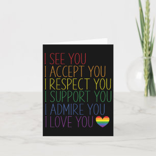 Ich sehe die Liebe "Support Admire" akzeptieren Si Karte