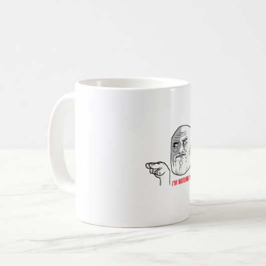 Ich sehe dir Meme zu Kaffeetasse (Vorderseite Links)