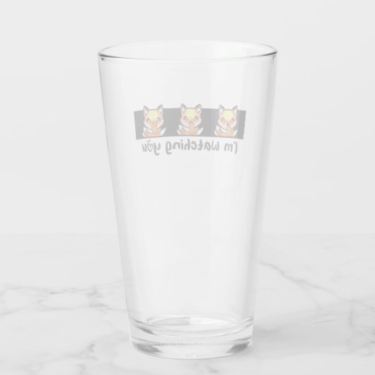 Ich sehe dir Pint Glass zu Glas (Rückseite)